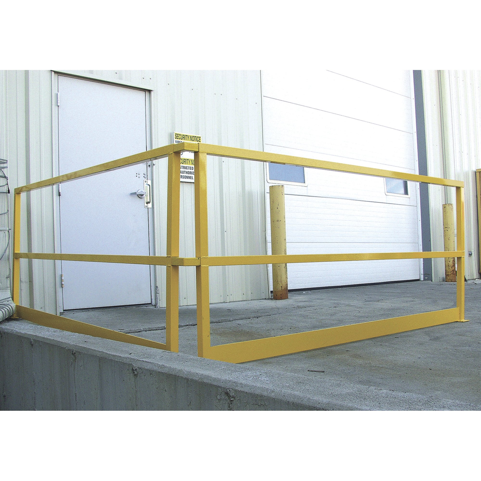 Vestil Steel Square Safety Handrails With Toeboard